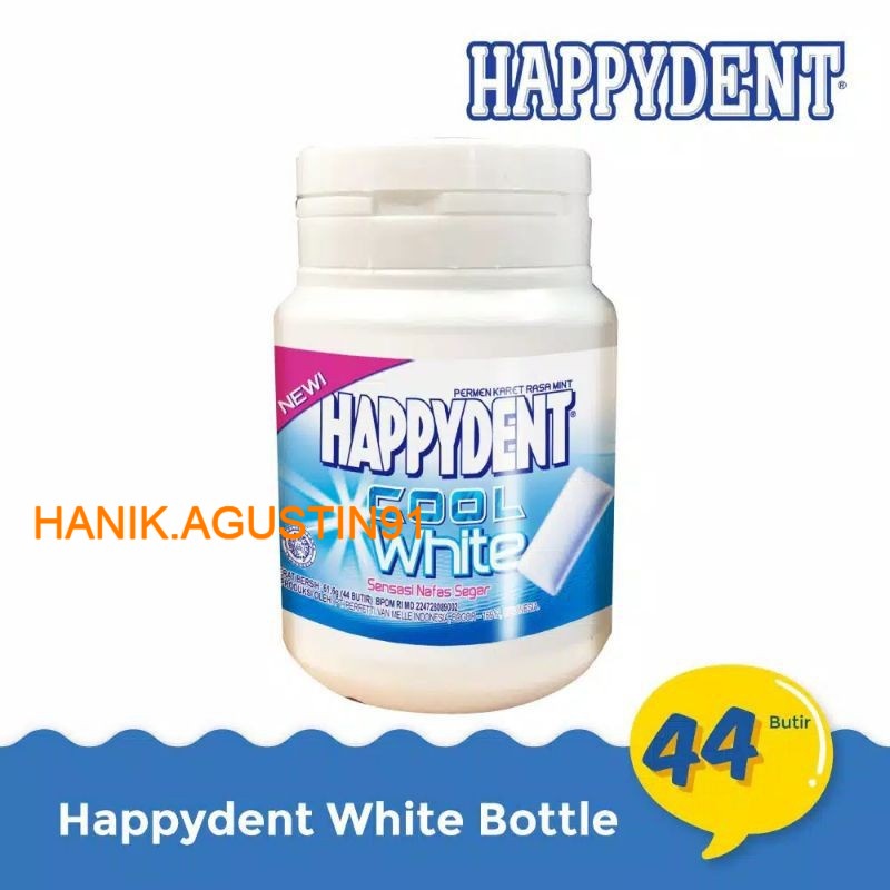 

Happydent Clear White Bottle NEW