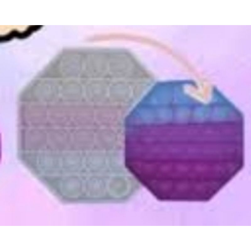 (FREE KELERENG) POP IT RAINBOW JUMBO POP IT MURAH-segi8 uv