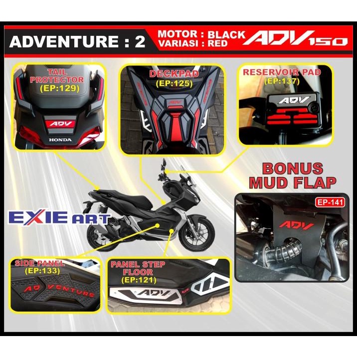 Paket Komplit Honda Adv 150 - Aksesoris Honda Adv 150 - Bordes Adv 150