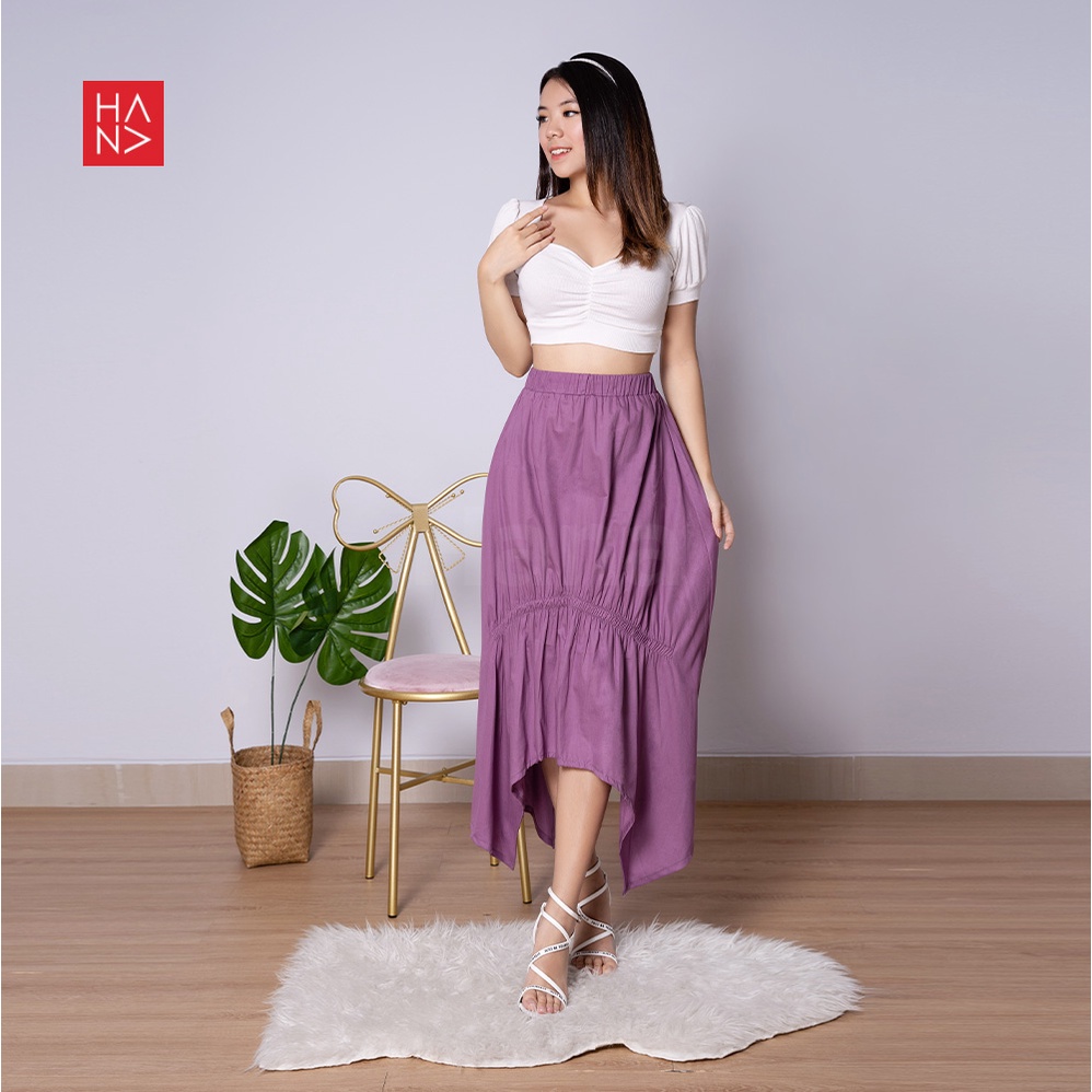 HanaFashion - Rexy Midi Skirt Rok Wanita Korean Look - SK034-5