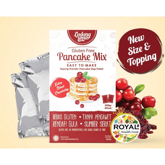 

MURAH Ladang Lima Pancake Mix 220 Gr (With Extra Topping Cranberry)