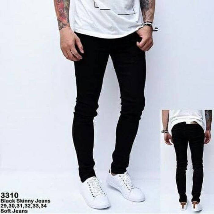 Celana Jeans Hitam Panjang Premium - Ready Stok, Kualitas Terbaik