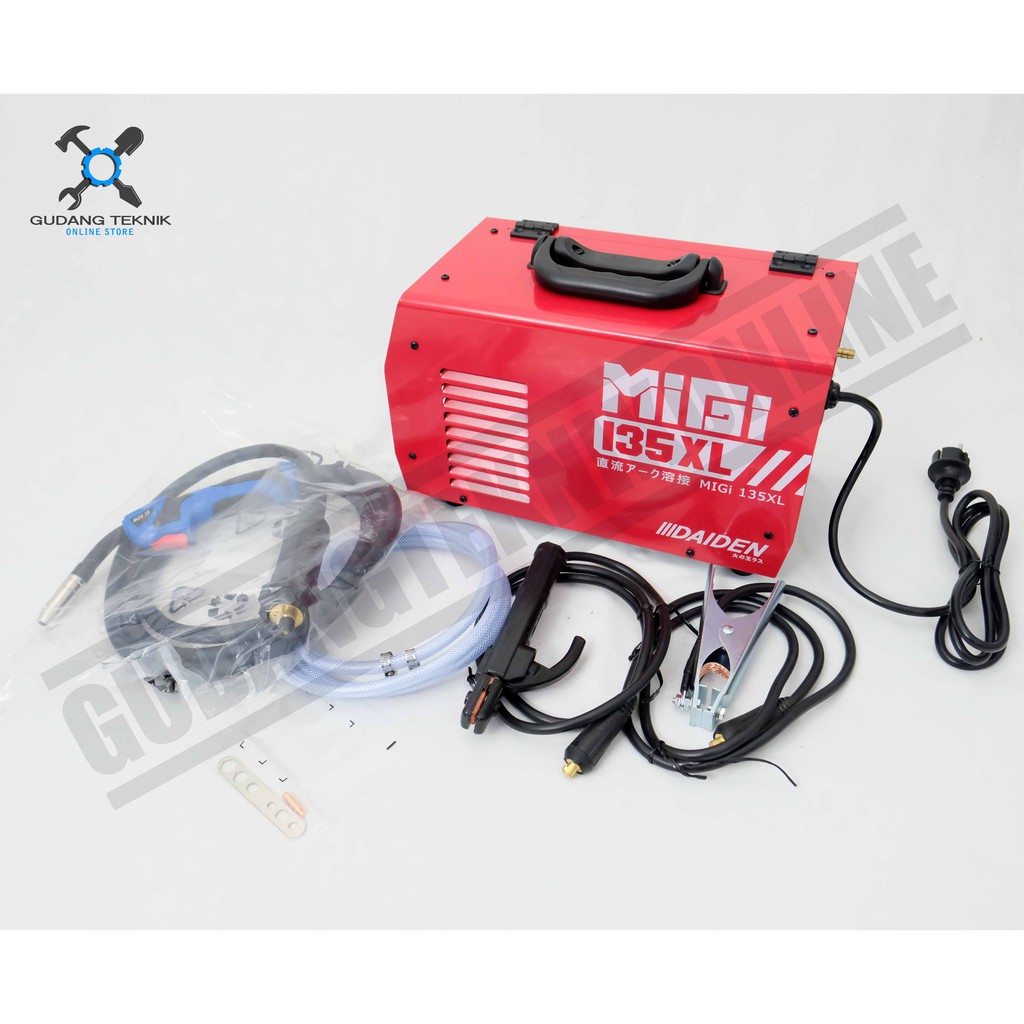 Mesin Las MIG DAIDEN MiGi 135XL - Mesin Las Co 2 Daiden MiGi 135XL BONUS HELM LAS KANNO 500