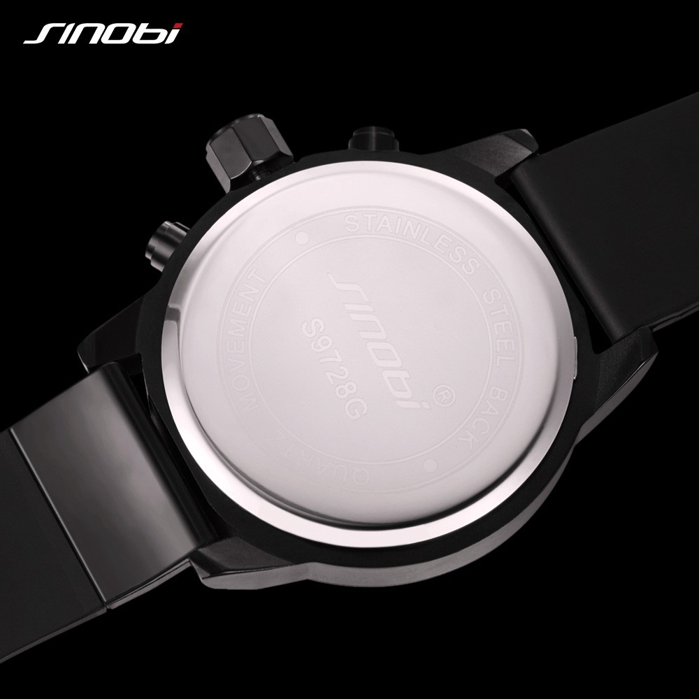SINOBI 9728 Jam Tangan Pria Analog Chronograph Aktif WATCHKITE WKOS