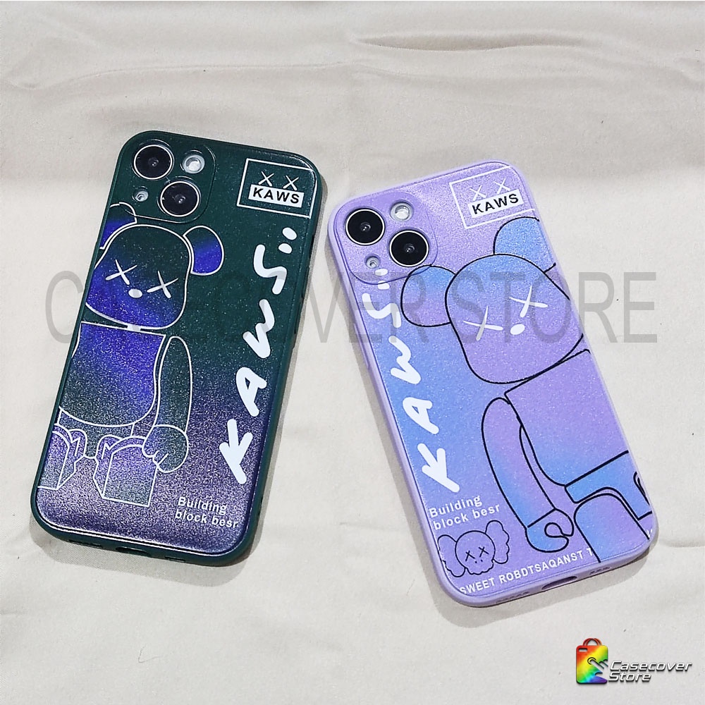 Kaws Bear Cartoons - Slicone Case Full Cover For iPhone 12 13 Mini Pro Promax / Casing iPhone / Case iPhone