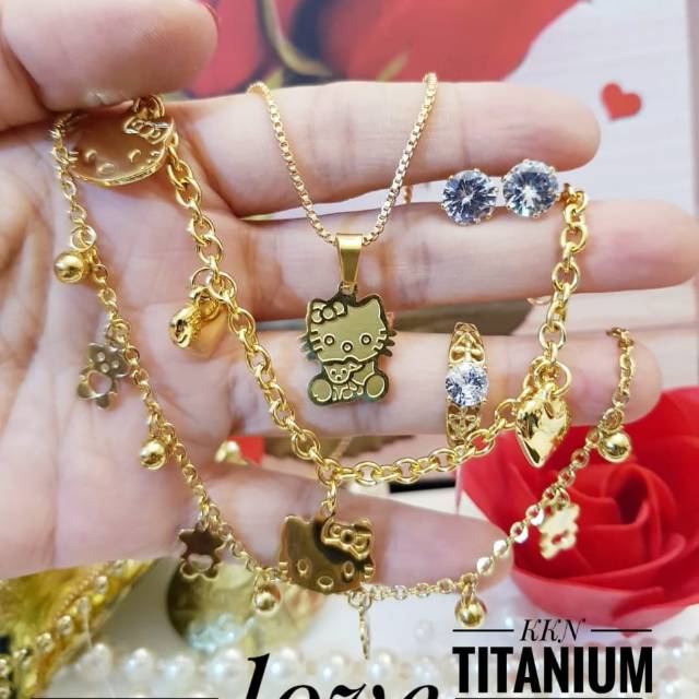 Titanium set perhiasan 1756j