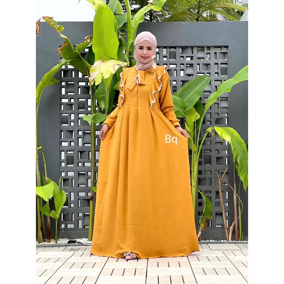 gamis crinkle terbaru /midi dress crinkle uragiri original /crinkle premium