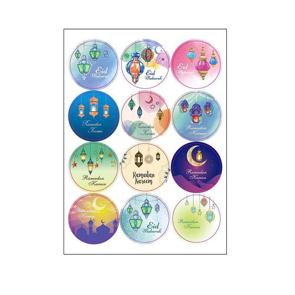 120pcs Stiker Label Eid Mubarak Untuk Ramadhan Muslim