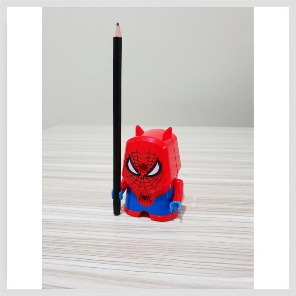

Serutan Spiderman - Rautan Meja Putar Asah Pensil Karakter Super Hero