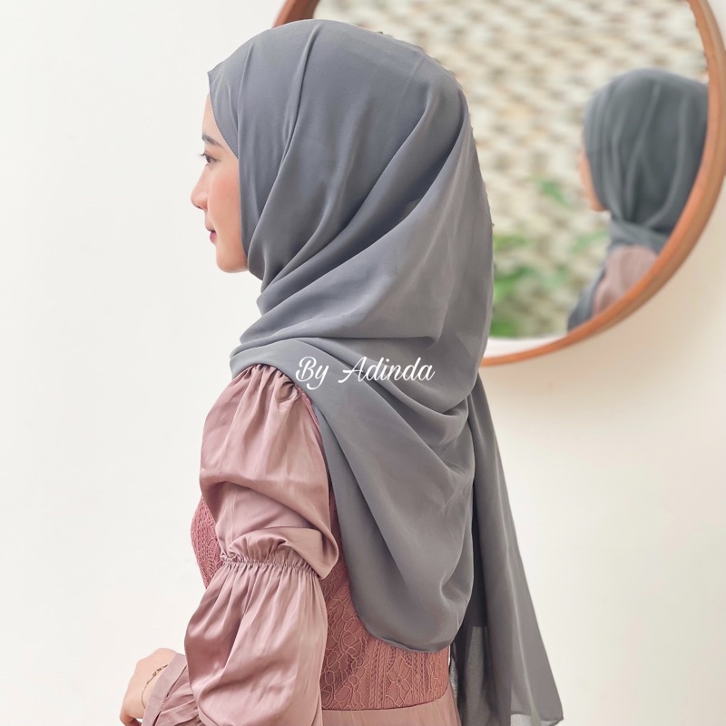 𝐁𝐘 𝐀𝐃𝐈𝐍𝐃𝐀 Pashmina Oval Curve 75x200cm Jumbo Syari Bawal shawl Jilbab ceruti Babydoll ceruty kerudung Malay pasmina Hijab