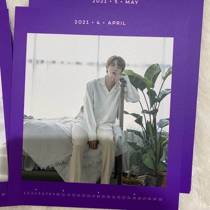 BTS dicon jin seokjin calendar sharing official poscard PC - april