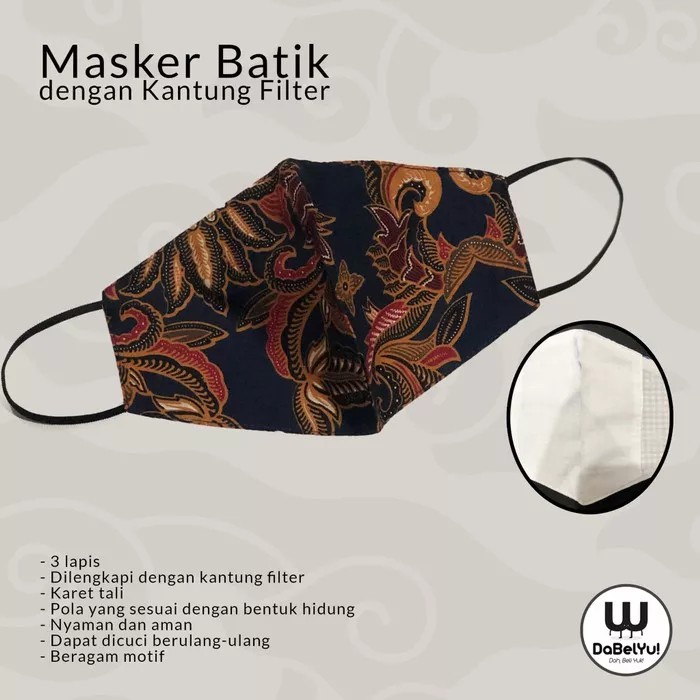 Masker Kain Batik Sutra Premium