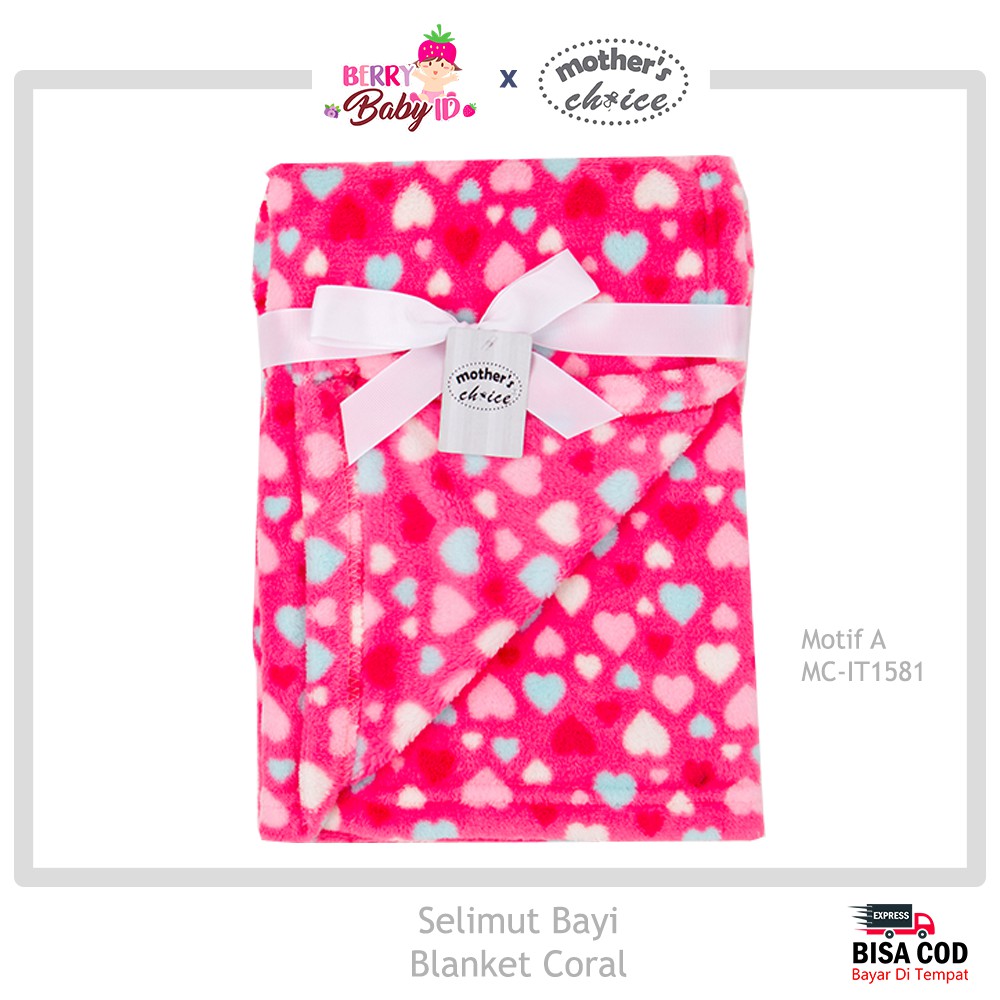 Mother's Choice SNI Blanket Coral Baby Blanket Selimut Bayi MCH017 Berry Mart