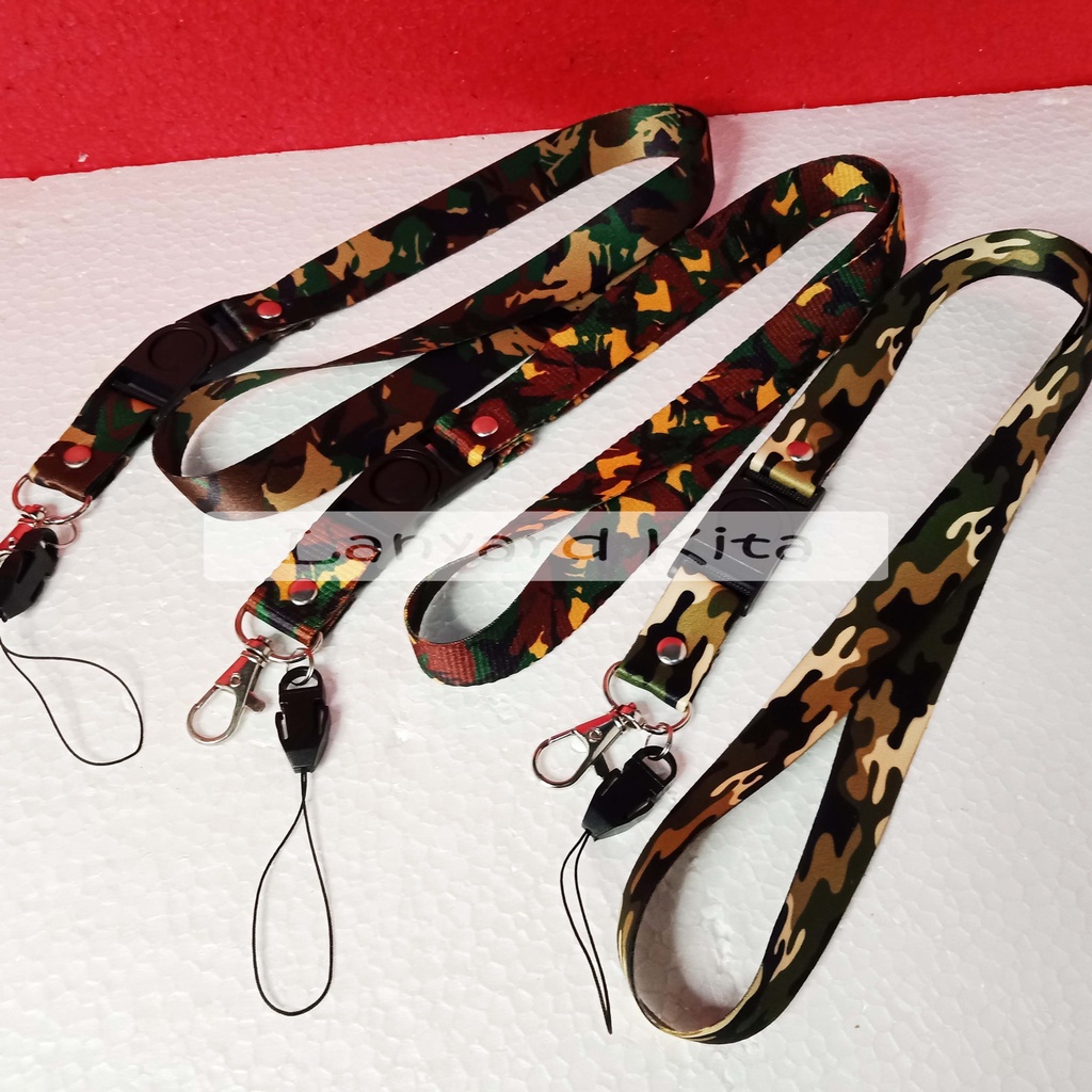 

Lanyard Id Card / Tali Gantungan Hp Printing motif ARMY