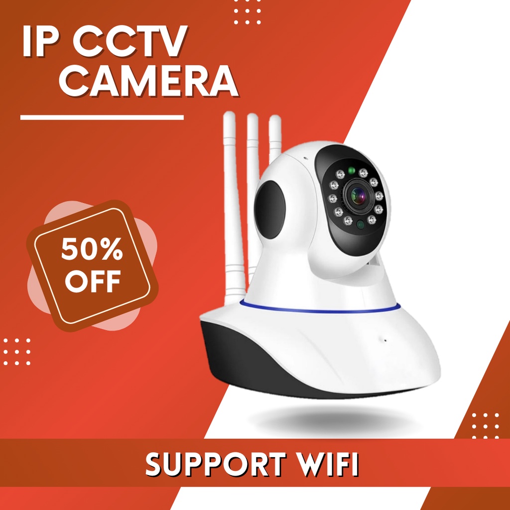 CCTV camera wifi HD V380 3 Antena Infrared / cctv wifi / camera cctv / cctv murah / cctv mini / kame