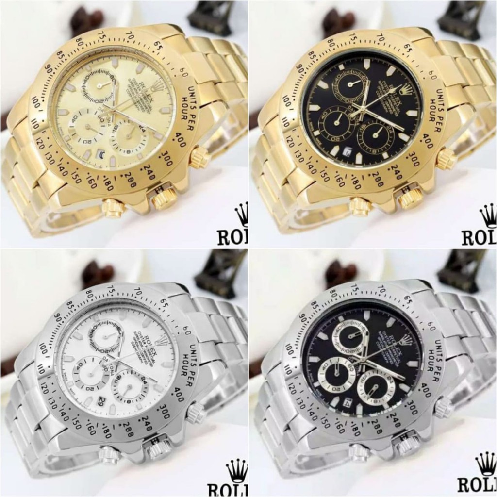 Rolex Daytona Jam Tangan Pria Rantai Date Aktif Crono Pasif free box