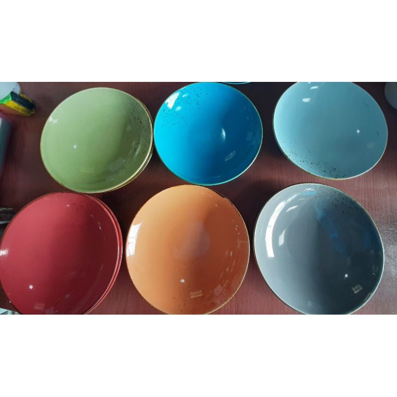 Pasta Bowl/Piring Cekung/Piring Rustic Warna