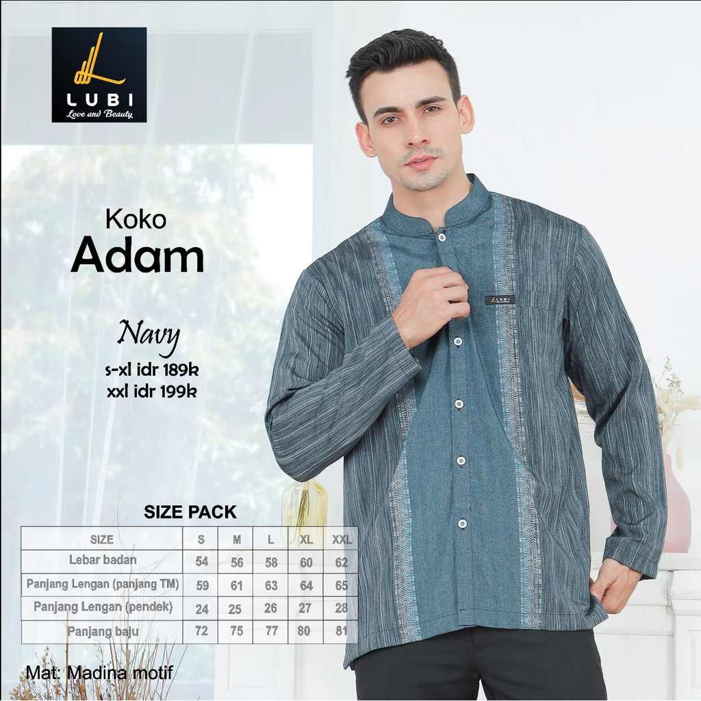 [ FLASHSALE ] LUBI KOKO ADAM KOKO LENGAN PANJANG DEWASA PREMIUM / BAJU KOKO PANJANG / KOKO LUBI / BA