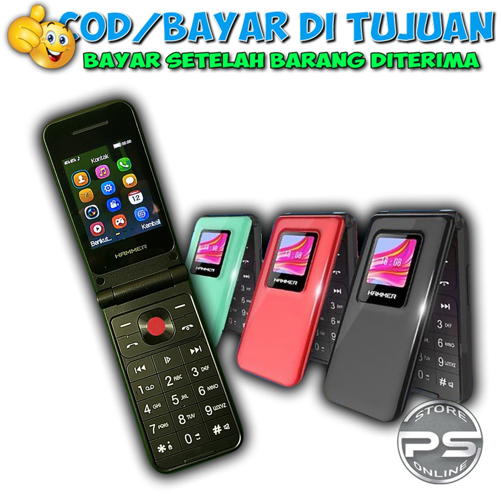 Hp Advan Hammer R5 Garansi Resmi Hp Lipat Hp Dua Layar Hp Dengan Fitur Lengkap Shopee Indonesia