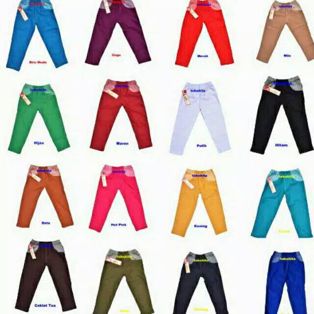 Celana Legging Denim Kantong / Pocket Anak&quot; Ukuran S,M,L  (LGa)