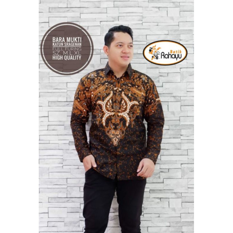 Kemeja Batik Lengan Panjang Motif Terbaru BARA MUKTI Batik Lapis Furing