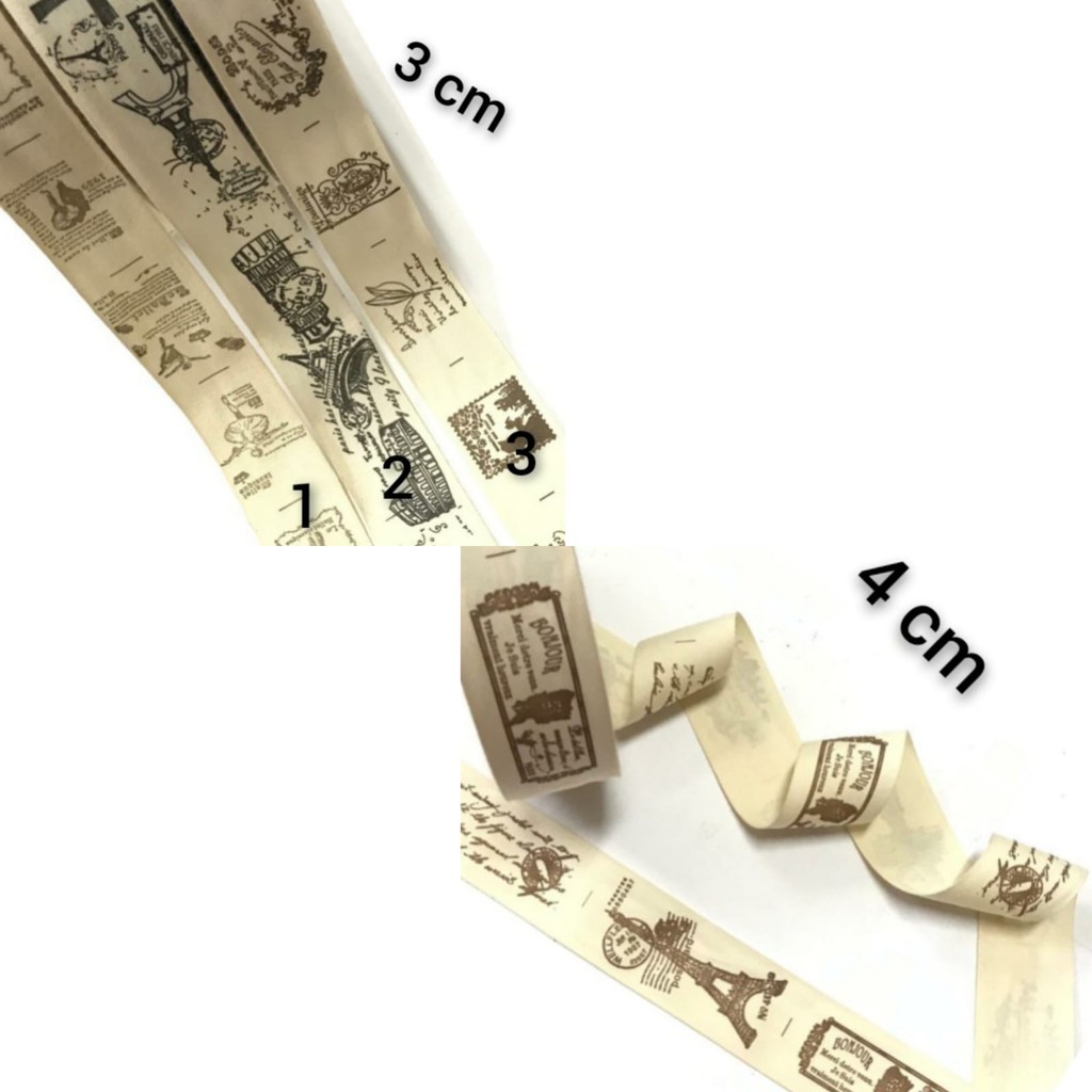 LABEL PITA KATUN MOTIF | 6 MCM SIZE JUAL PER YARD