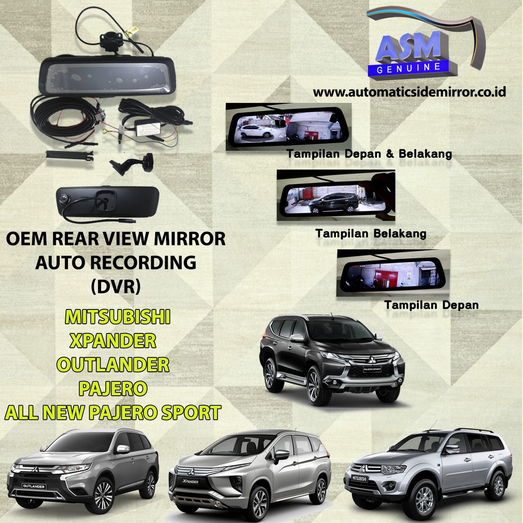 Xpander All New Pajero | DVR Rear View Mirror Auto Recording