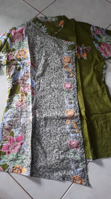 SIMIFASHION Blouse Wanita Etnik model Shanghai murah motif sapu ukuran M L XL XXL (jumbo)-4