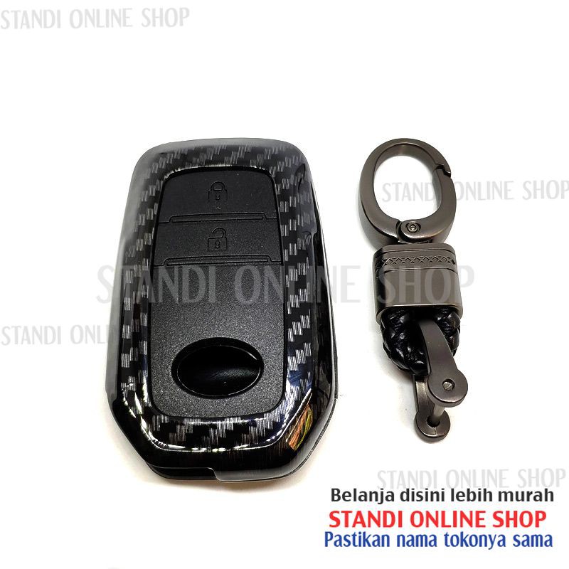 Cover Smartkey Sarung Kunci Toyota Innova Venturer Carbon Hitam