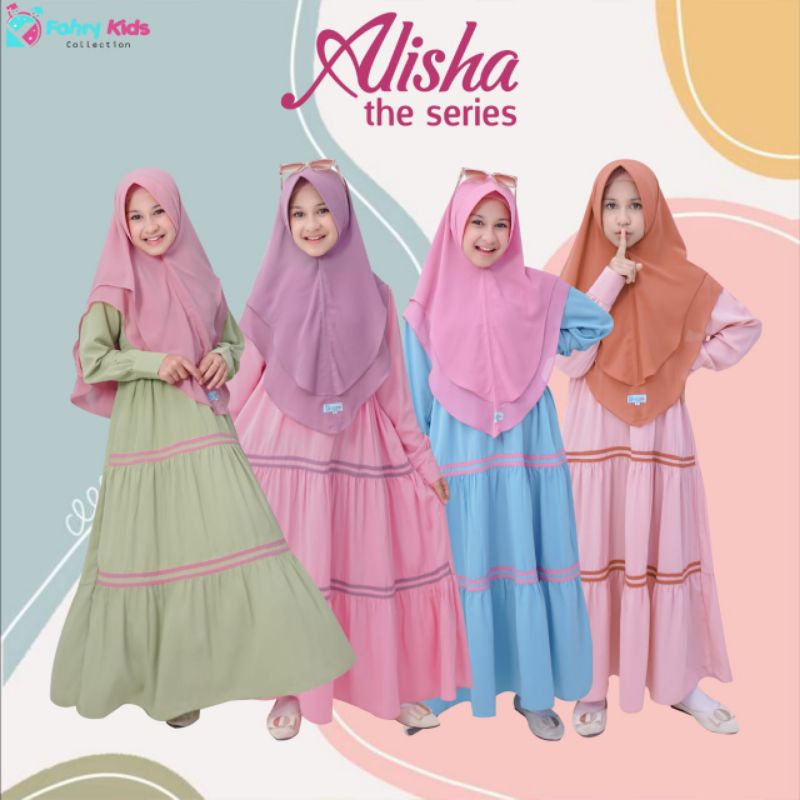 Gamis anak / gamis anak terbaru/gamis anak syar'i /gamis set hijab anak / Alisha the series by ORI Fahry kids