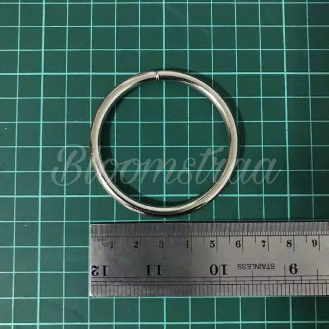 Satuan Ring O 6 cm metal lingkaran bulat besi 6cm 60mm round nickle per piece