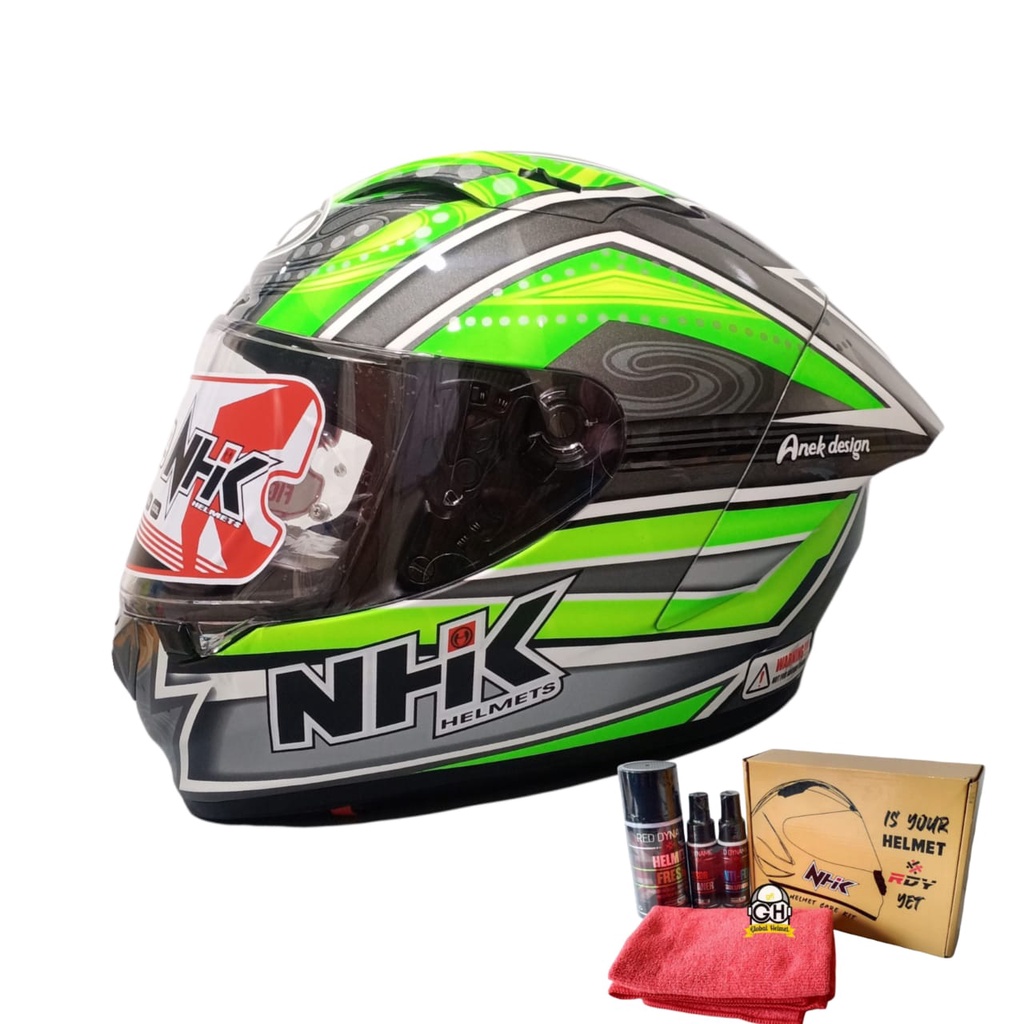 NHK HELM GP R TECH STREET REMY GREY GREEN GP R TECH GPR TECH GP-R FREE HELMET CARE