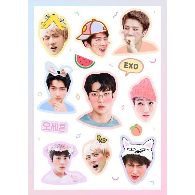 

YOKUCHI || EXO STICKER KPop lucu / sticker kpop aesthetic murah