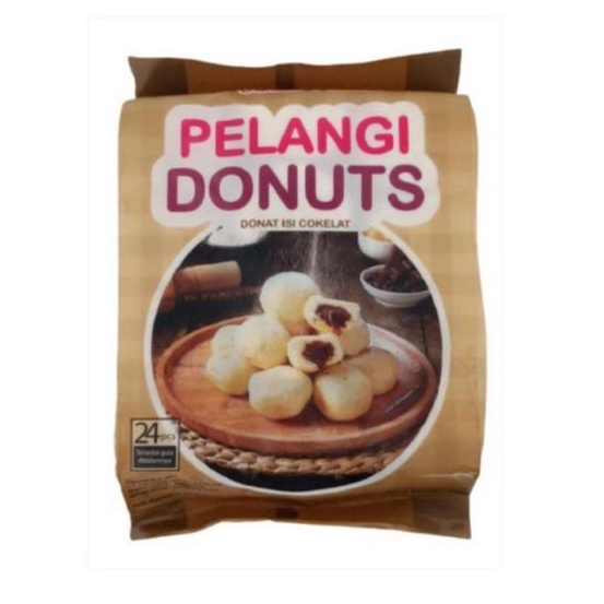 

Donat pelangi isi COKLAT 24pcs