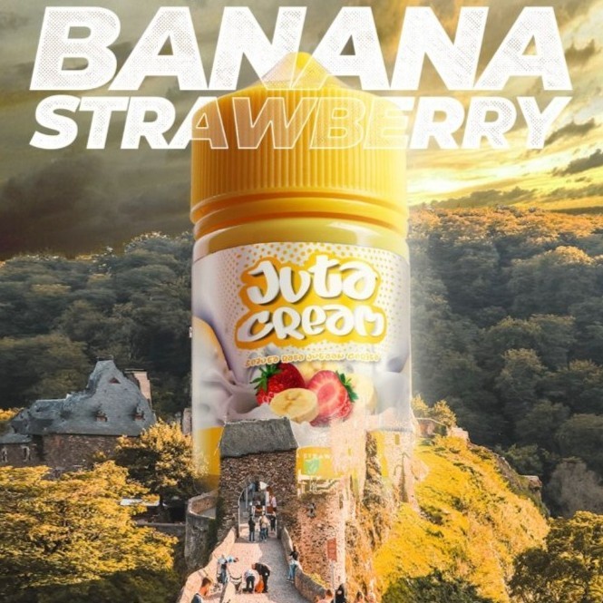 LIQUID JUTA CREAM BANANA STRAWBERRY 60ML AUTHENTIC LIQUID