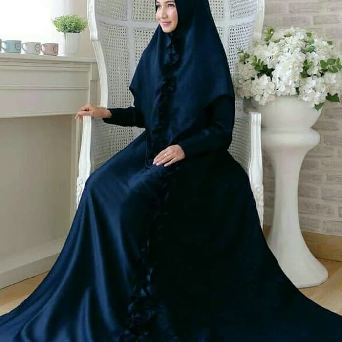 Gamis Syari GAMIS PESTA SANIA SATIN VELVET SYARI SET KHIMAR Murah
