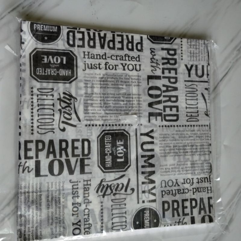

iDk90 Kertas Nasi Laminasi 23x27,5 Motif Printing Anti Lengket