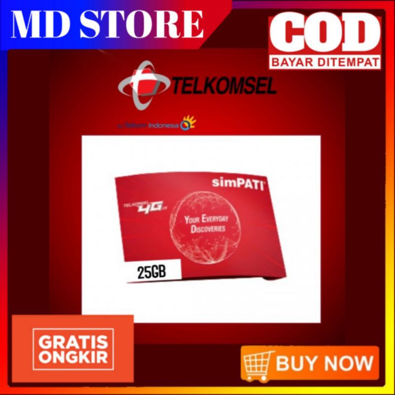 Kartu Perdana Telkomsel 25GB

