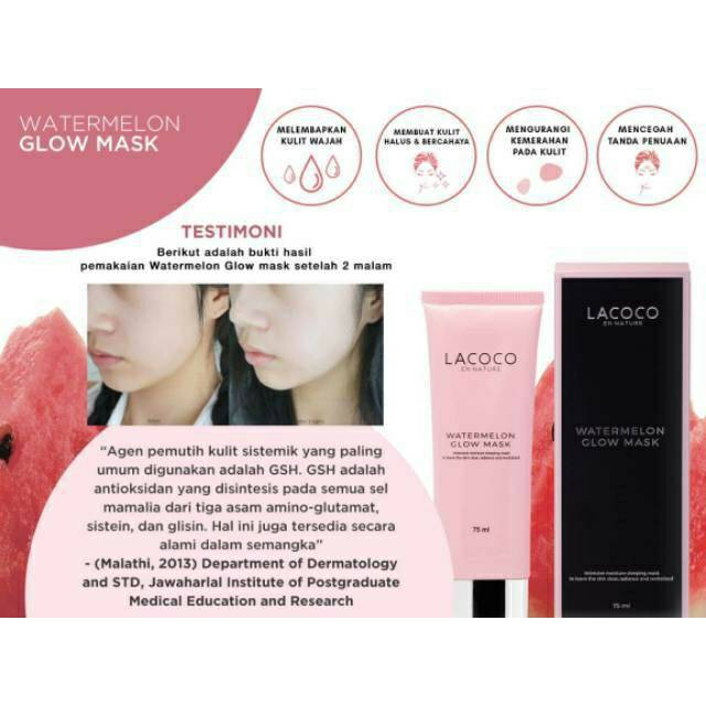 Lacoco Watermelon Glow Mask Sleeping Mask Original