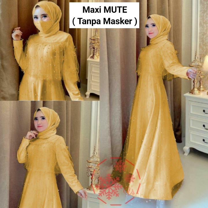 gamis lebaran maxi wanita remaja trand modern lebaran terbaru 2022 fashion syari ramadhan Vs maxy mu