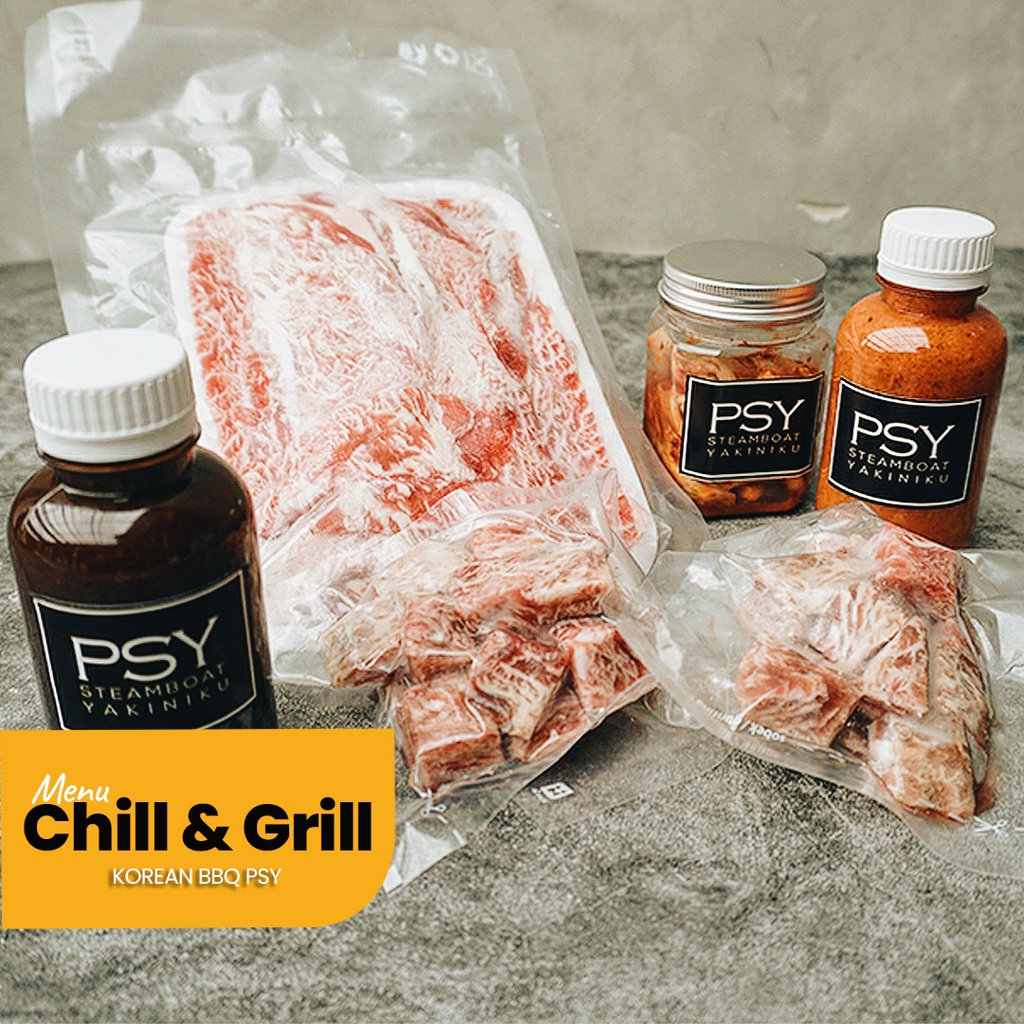 

PAKET KOREAN BBQ / GRILL | WAGYU SLICE MELTIQUE | SAIKORO BEEF | KIMCHI SEGAR