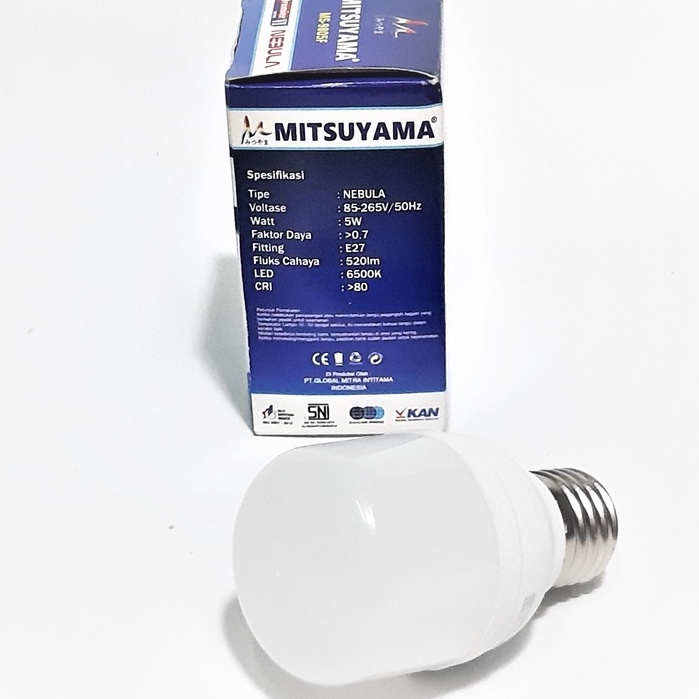 Bohlam Fitting LED 5 Watt Super Terang Cahaya Putih Hemat Energy MS-9805F