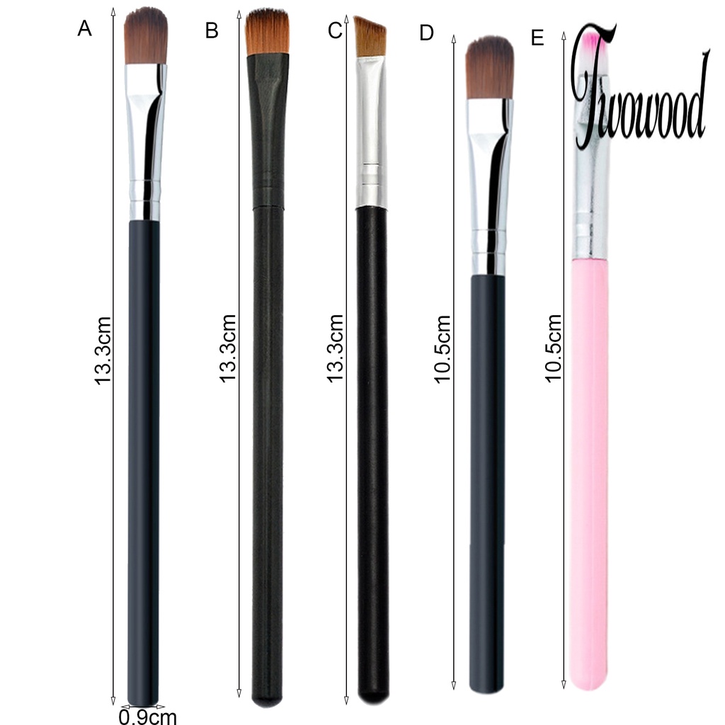 5 Pcs Brush Eyeshadow Contour Blending Shader Portable Bahan Bulu Lembut Untuk Makeup Pemula