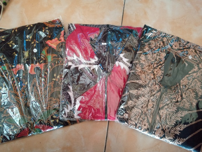 Promo 7.7 Mega Sale Tunik Batik Zipper Depan M L Xl Xxl