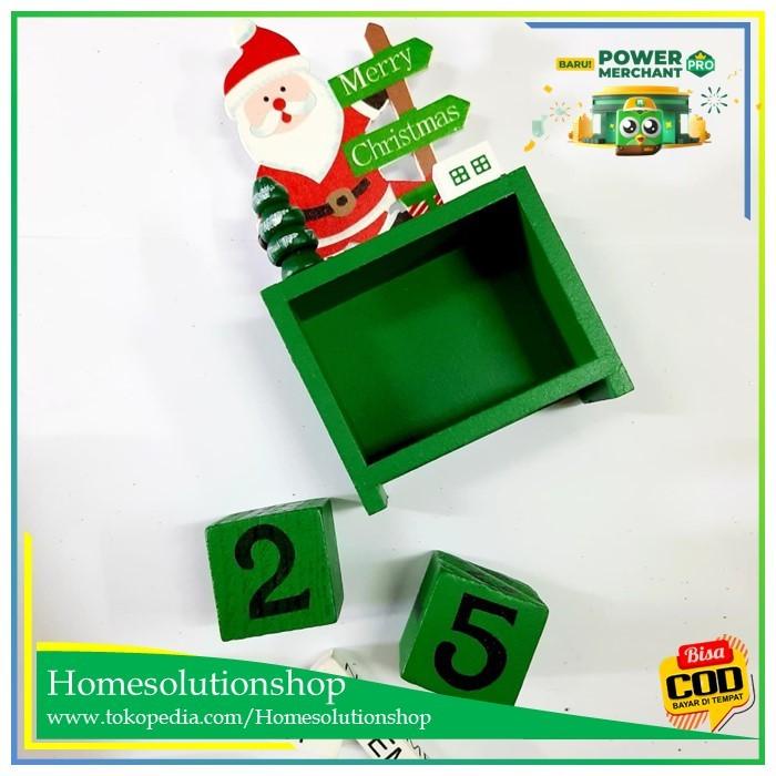 

BQ146 Kalender Kayu Ornamen Natal Lucu Dekorasi Kado Christmas Santa Snowman 99