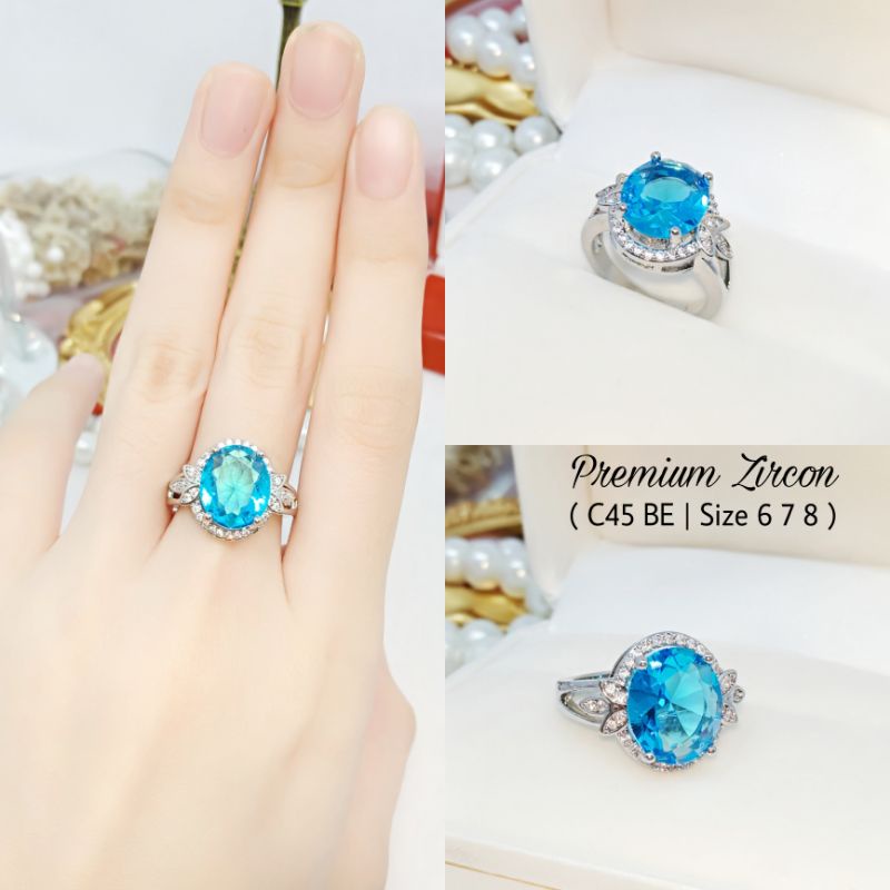 Cincin Xuping  Permata Biru C45 BE