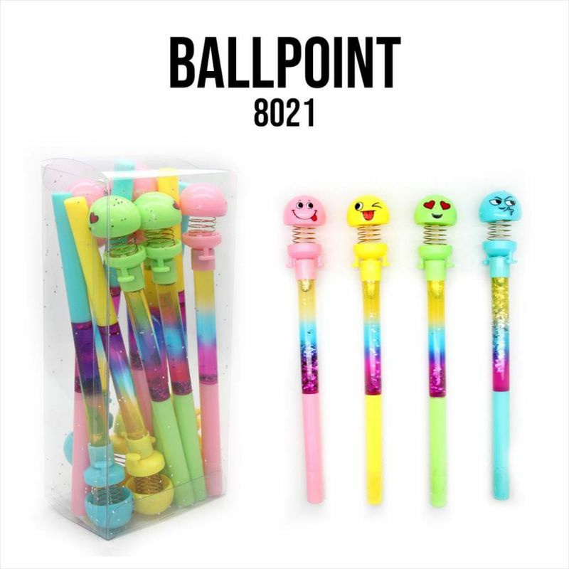 

1pcs Pulpen gel glitter dan peer emoticon 8021