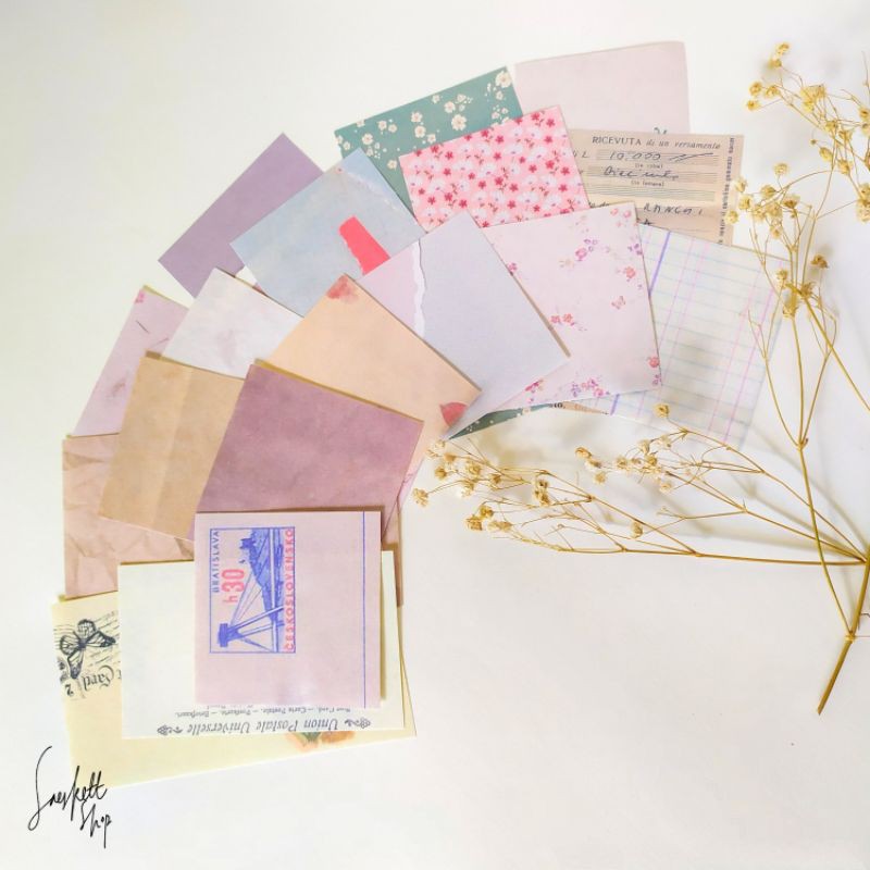 

Vintage Paper Retro Scrapbook Journal Memo Pack