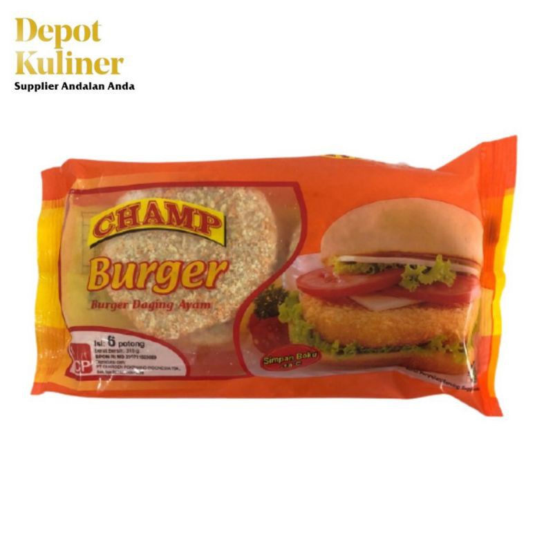 Champ Burger Ayam Crispy (6pcs)