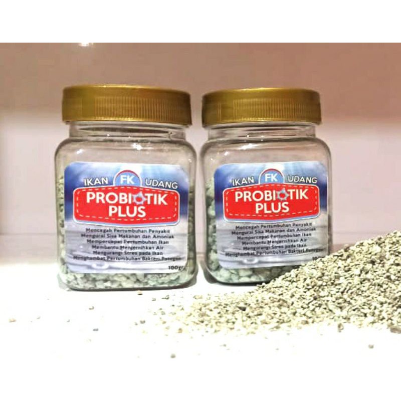 PROBIOTIK PLUS FK 100gram dapat Mencegah Pertumbuhan Penyakit, Mengurai Sisa Makanan &amp; Amoniak, Mempercepat Pertumbuhan Ikan, Membantu Menjernihkan Air, Mengurangi Stres Pada Ikan, Menghambat Pertumbuhan Bakteri Patogen, dll